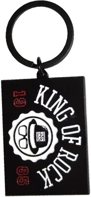 Produktbild von Run DMC - "King Of Rock" Schlüsselanhänger RO13872 (Einheitsgröße) (Schwarz/Weiß)