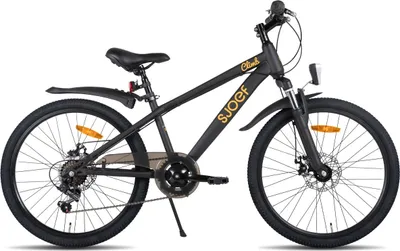 Produktbild von SJOEF Climb Kinderfahrrad / Mountainbike 24 Zoll |Ab 8-12 Jahren | Kinder Fahrrad für Jungen / Jugend | MTB mit 6 Shimano-Gänge & Scheibenbremsen - Schwarz