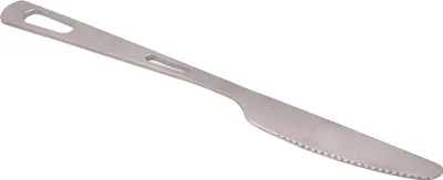 Produktbild von Titan-Utensilien, Outdoor-Campinggeschirr, tragbares Besteck für Rucksackreisen, Wandern und Picknick. Messer