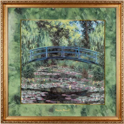 Immagine prodotto di Goebel Wandbild Claude Monet -Japanische Brücke, Porzellan, Bunt, 67 cm, 67075171