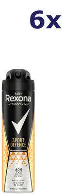 Produktbild von 6x Rexona Deospray Men – Sport Defence 150 ml
