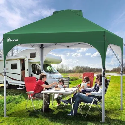 Image de Gazebo pop-up imperméable vert de 3 x 3 m