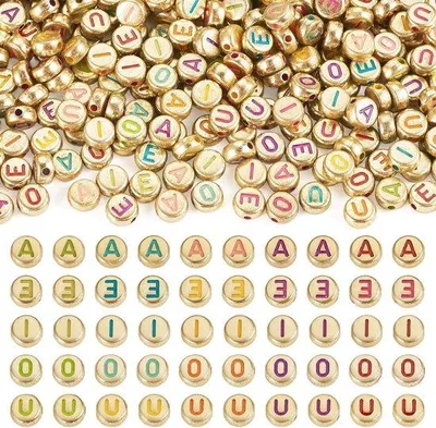 Obrázek produktu pro Kulaté akrylové korálky 7 mm, zlaté, na šperky