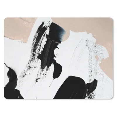 Produktbild von MuchoWow® Mauspad Mousepad Schwarz - Abstrakt - Design 23x19 cm - Mousepads - Maus Mat - Pad - Mausunterlage - Schreibtischunterlage - Mauspad
