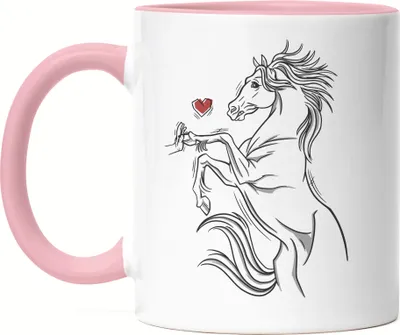 Produktbild von Pferd Tasse Rosa Pferdehufe Pferdeliebhaber Pferde Pferdeflüsterer Reiten Pony Hobbie Liebe Freiheit