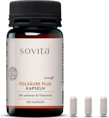 Obrázok produktu pre Sovita Kyselina listová Plus Kapsule 180 kapsúl