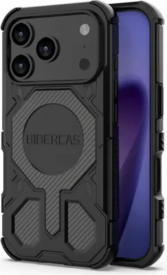 Immagine prodotto di Per Apple iPhone 17 Pro BIBERCAS Custodia antiurto MagSafe in vero colore Nero