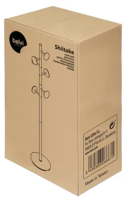 Garderobenständer mit 6 Haken, 174 cm, Weiß, Stahl