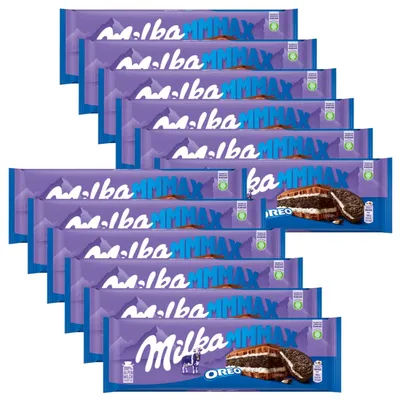 Produktbild von Milka Oreo Keks Schokolade aus Milchcreme und Oreo Keks 300g 12er Pack