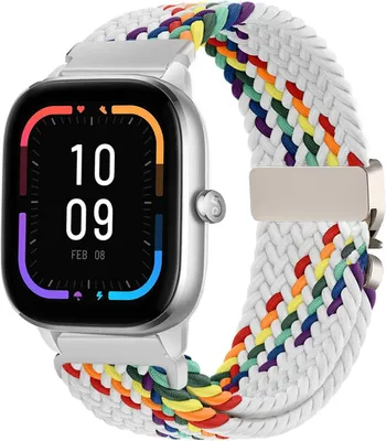 Produktbild von Nylon Gewebtes Armband, elastisch, 20 mm, kompatibel mit Amazfit Smartwatches