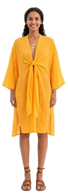 Produktbild von Damen-Kimono von Zara, gelb, zum Binden S/M