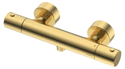 Produktbild von Avapax | Duscharmatur - Gebürstet Gold - Thermostat - Korrosionsbeständig - Modell Abth3012t1