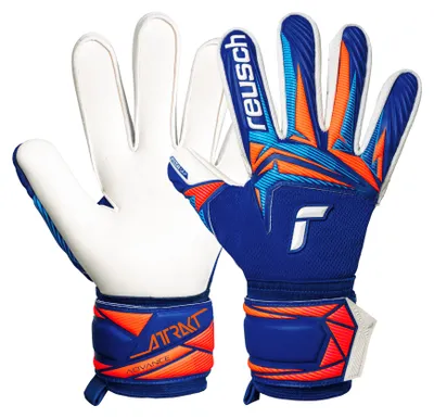 Zdjęcie produktu dla Rękawice bramkarskie Reusch Attrakt Advance z oddychającymi wstawkami z siateczki 4126 sharp blue/wht/shock orng 7