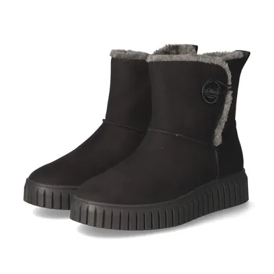 Produktbild von s.Oliver Damen Winterstiefeletten/ Stiefeletten Schwarz Textil Größe: 39
