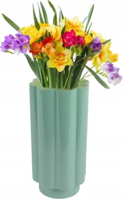 Produktbild von Glasblumenvase 15x30cm Grün dekorativ