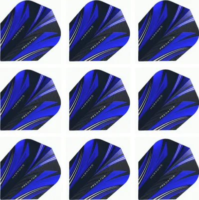 Produktbild von Harrows | Prime Predator | Dart Flights | 100 Mikron | Blau | 3 Sets = 9 Flights