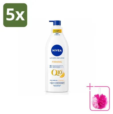 Zdjęcie produktu dla 5 x Krem do ciała NIVEA Q10 ujędrniający – z witaminą C – dla skóry normalnej – 400 ml - Opakowanie ekonomiczne - 5 sztuk