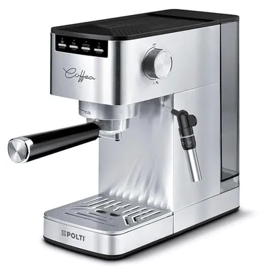 Obrázok produktu pre Polity P10S, Espresso kávovar, 1,3 L, kávový sáčok, Mletá káva, Strieborná