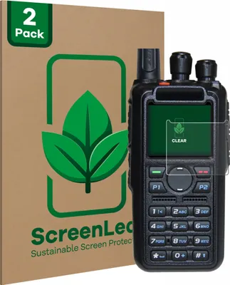 Produktbild von 2x ScreenLeaf Schutzfolie für AnyTone AT-D878UV Plus nachhaltiger Displayschutz Display Schutz Folie Klar Transparent