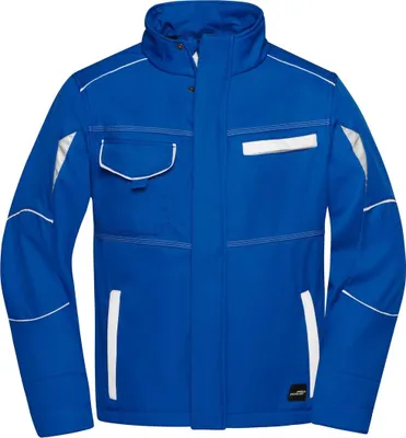 Produktbild von James & Nicholson Wind- und Wasserfeste Softshelljacke JN851 Gr. 6XL royal/white