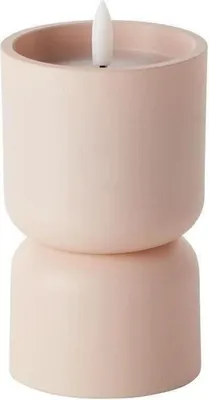 Imagen del producto de BRILLIANT: Vela LED de 8 cm, modelo Lovere, en plástico color beige/marrón claro