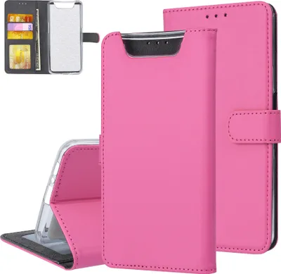 Produktbild von Samsung Galaxy A80 Book type case Card holder Hot Pink - Magnetic closure