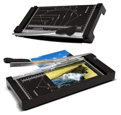 Produktbild von Hebelschneider GH 05 | Papierschneider A4 | Schneidemaschine für Papier, Fotos und Karton | Papierschneider mit Anschlaglinien und Anpressschiene