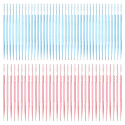 200 Kunststoff-Zahnstocher, 63 mm, rosa & blau, Mundhygiene