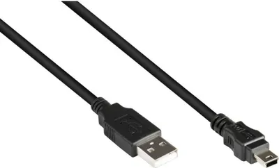 Image de Câble USB 2.0 mâle A vers mini-B à 5 broches, 0,3 m, noir