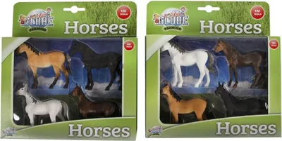 Immagine prodotto di Kids Globe Farming Paardenset 4-delig 1:32