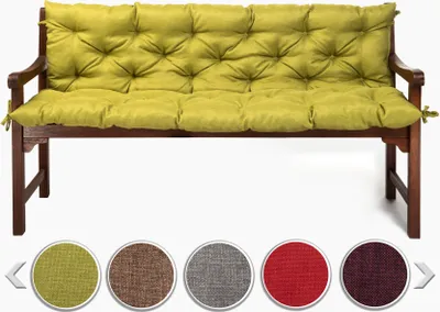 Produktbild von sunnypillow Bankauflage Stuhlkissen Bankkissen 150 x 50 x 50 cm Sitzkissen und Rückenkissen für Hollywoodschaukel Polsterauflage Auflage - Grün