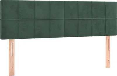 Obrázok produktu pre vidaXL Čelá postele tmavozelené 144 x 5 x 78/88 cm, zamat