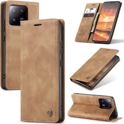 Produktbild von Xiaomi 13 Pro Hülle, Retro Kunstledertasche mit Standfunktion Schutzhülle für Xiaomi 13 Pro Braun