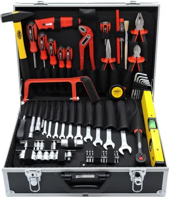 Image de Ensemble d'outils en aluminium - Coffret à outils - Jeu de clés - Outils manuels - Kit de montage - 126 pièces