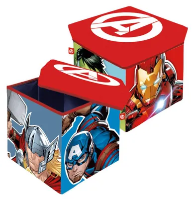 Imagen del producto de Caja de almacenamiento con tapa / Taburete 2 en 1 AVENGERS, AV15229