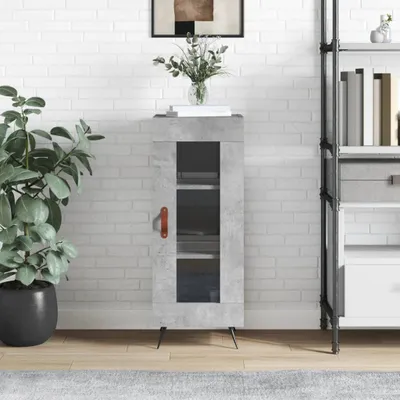 Obrázek produktu pro vidaXL Příborník betonový šedý 34,5x34x90 cm odvozený výrobek ze dřeva