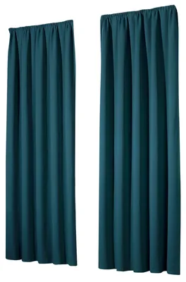 Produktbild von Verdunklungsvorhänge 2er Set Dunkel Petrol Grün 245x135 cm