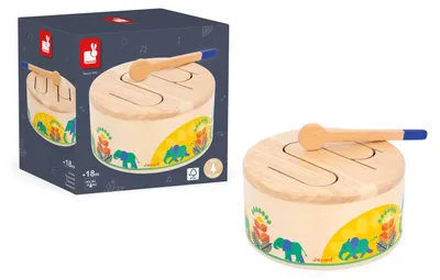 Produktbild von Janod Holz Trommel Gioia - Musikinstrument für Kinder -Holz