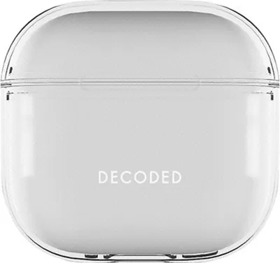 Produktbild von Decoded, Stoßfeste Silikonhülle für AirPods 4 mit LED-Anzeige, Transparent