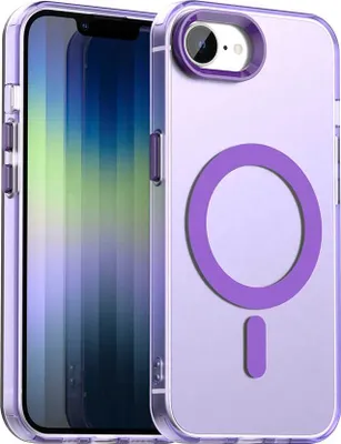Produktbild von Handyhülle für iPhone 16e/iPhone 17e, Hülle Kompatibel mit MagSafe, Schlank Durchscheinend Matt Stoßfest Schutzhülle Lila