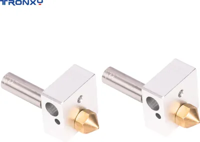 Image de Kit d'extrudeuse Hotend 2 pièces TRONXY avec buse en laiton de 0,4 mm, bloc chauffant et filetage M6 pour filament de 1,75 mm, compatible avec les imprimantes 3D TRONXY X5SA/X5SAPRO/X5SA-400/X5SA-400PRO/X5SA-500/X5SA-500PRO/XY-2PRO.