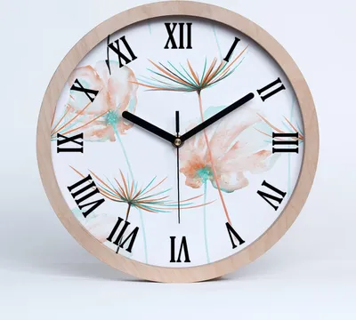 Produktbild von Holzuhr 25fi cm wanduhr - schwarze Spitzen - Löwenzahn