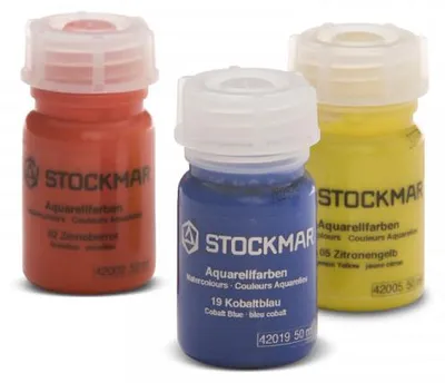 Produktbild von Stockmar Aquarellfarbe Spielzeugfarbe 50 ml saftgrün kreativ
