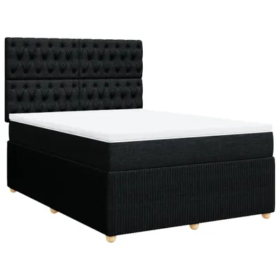 Produktbild von Boxspringbett mit Matratze Schwarz 160x200 cm Stoff