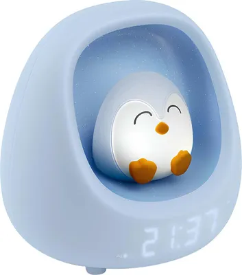 Immagine prodotto di Bigben Sveglia per bambini con luce notturna Pinguino Penguin Nest MYKO Hi Buddies! 3 ninne nanne AU390049