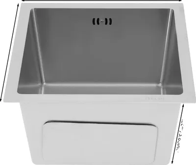 Produktbild von Küchenspüle, Edelstahl, Einzelbecken-Design, Silber