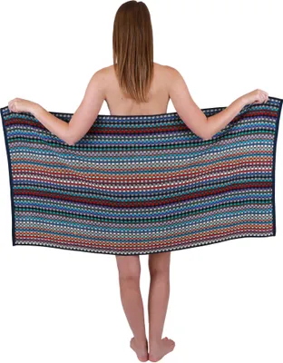 Produktbild von Betz Badetuch XXL Duschtuch Saunatuch Strandtuch 100% Baumwolle Karo BUNT 70x140cm
