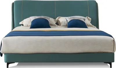 Produktbild von Klassische Luxus Betten Polster Leder Textil Hochwertiges Schlafzimmer Bett Neu