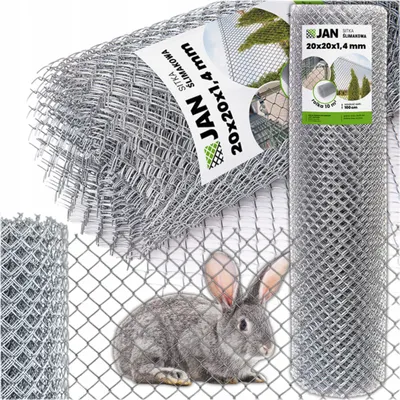 Zdjęcie produktu dla SIATKA ślimakowa HODOWLANA ogrodzeniowa WOLIERY 20x20x1,4mm OCYNKOWANA 10m
