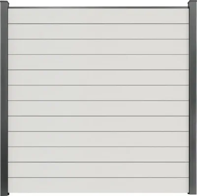 Produktbild von Zaun Hauptelement GroJa BasicLine schmal Stecksystem ohne Pfosten 180 x 180 cm weiß